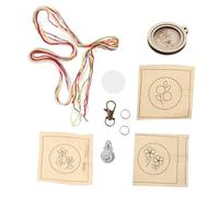 NUOBESTY 3 Ensembles Mini Cercles pour Matériel de Couture Kit Complet pour Débutants Accessoires Créatifs pour Sacs et Clés Cadeau Artistique Fait Main