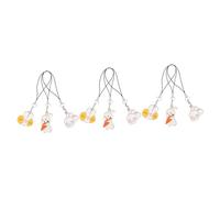 NUOBESTY 3 Ensembles Porte Clés Alliage Décoratif Forme De Lapin De Pendentifs Animaliers Colorés Pour Clés Et Accessoire Pratique Et Créatif 3 Pièces * 3