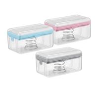 NUOBESTY 3 pièces Boîte à Savon Roulante Multifonction Plastique avec Drainage et Mousseur Porte-Savon Pratique pour Salle de Bain et Toilette Rangement Hygiénique et Réutilisable