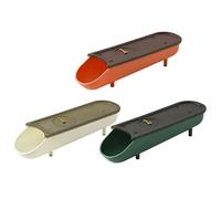 NUOBESTY 3 Pièces Boîte à Œufs Empilable avec Couvercle Organisateur à Œufs à Défilement Automatique pour Réfrigérateur Lot de Blanc Vert et Orange Rangement et Sécurisé pour Garder Votre