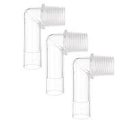 NUOBESTY 3 Pièces Connecteurs D'aquarium à 90 Degrés, en PC Blanc | Gestion Propre des Tuyaux, Installation Rapide, pour Filtre et Petit Bac, Surface Lisse