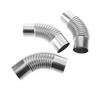 NUOBESTY 3 Pièces Coude Résistant aux Intempéries 45 Degrés en Acier Inoxydable de Cheminée 2,36 Pouces pour Ventilation de Poêle de Tente et Usage Résidentiel