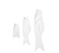 NUOBESTY 3 pièces DIY Carp Windsock Set Japanese Blank Koinobori Fish Flags for Painting and Drawing Creative Outdoor Garden Decoration