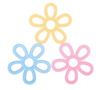 NUOBESTY 3 Pièces Entraîneur de Force des Doigts en Silicone Forme Fleur, Renforceur de Doigts pour Exercices Quotidiens et Musiciens, Entraînement Long Terme des Mains et Poignets
