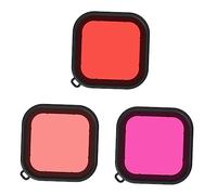 NUOBESTY 3 Pièces Filtre de Correction de Couleur sous Marin pour Photographie de Plongée Compatible avec Gopro Améliorez des Images Eau Couleur Aléatoire