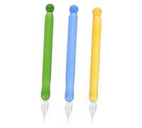 NUOBESTY 3 Pièces Glass Signature Pen Set For Students And Teachers Transparent Colored Glass Dip Pens For Smooth Writing Calligraphy And Artistic Use