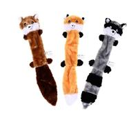 NUOBESTY 3 pièces Jouets pour Chiens Résistants sans Rembourrage Peluche avec Sifflet et Texture Froissée pour Chiots de Anxiété et Mastication Active