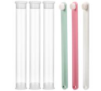 NUOBESTY 3 pièces Kit de Brosses à Dents pour Animaux avec Gratte-langue Poils Doux et Tête Micro Brosse Dentaire pour Chien Chat et Lapin Soins Oraux Précis et Durables