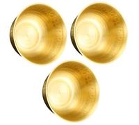 NUOBESTY 3 pièces Lot de Bols Cuivre pour Offrandes Bouddhistes Bols Temple Décoratifs Laiton Sculpté pour Méditation et Rituels Ornements Traditionnels pour Maison et Yoga