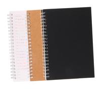 NUOBESTY 3 Pièces Lot de de Notes Colorés pour Comptabilité Cahier de Finance Maison avec Pages PP Noire et Kraft Cahier de Journal Pratique et