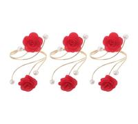NUOBESTY 3 Pièces Manchette Ajustable en Métal Floral Léger pour Femmes avec Design Minimaliste et Esthétique Raffinée, pour Tenue Décontractée ou Formelle
