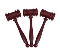NUOBESTY 3 Pièces Marteau de Juge Miniature Plastique Accessoires de Costume pour Halloween Cosplay et Décoration de Fête à Thème Judiciaire