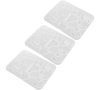 NUOBESTY 3 Pièces Moule Silicone pour Résine Époxy Formes D'instruments de Musique pour Boucles D'oreilles, Matériau Silicone Blanc, Compatible, pour Ateliers DIY