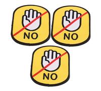 NUOBESTY 3 pièces Patch Ne Touchez pour Chien Étiquette Alerte Sociale pour Laisse Patch Autocollant Résistant à Eau Accessoire de Reconnaissance pour Animaux