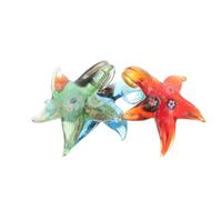 NUOBESTY 3 Pièces Pendentifs Collier Étoile de Mer Verre Bleu Rouge Vert Décoration Feng Shui Chinoise pour Maison Ornements Été Inspirés de Océan Accessoires Légers et Polyvalents