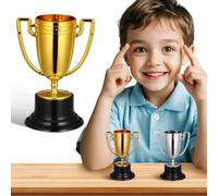 NUOBESTY 3 Pièces Petit Trophée Décoratif en Plastique pour Récompense et | Finition Brillante, Sculpture Délicate, Couleurs Uniformes, Accessoire Photo pour Fêtes, Jeux Familiaux et Décoration