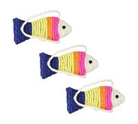 NUOBESTY 3 pièces Poisson Sisal pour Chaton Planche à Griffer et Attrayante Stimule Habitudes de Griffade Cadeau pour Animaux Couleur Aléatoire Couleur Aléatoire