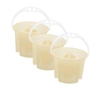 NUOBESTY 3 Pièces Seau de lavage en plastique gobelet de rinçage pour pinceaux seau à pinceaux ART DE NETTOYAGE support de pinceau se godet Jaune