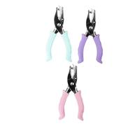 NUOBESTY 3 Pièces Single Hole Puncher Portable Handheld Paper Punch With Grip Handles For Office Home Craft Use Compact Metal Construction For Paper Cardboard Invitations