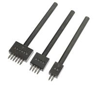 NUOBESTY 3 Poinçons pour Cuir 6 Mm Espacement Outil à Perforer Cuir Fait Main Perforatrice pour Ceintures et Maroquinerie Accessoires pour Travaux Manuels et DIY
