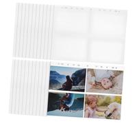 NUOBESTY 30 Pièces Album Inner Page Pockets Double Sided Card Sleeves For Binder PP Photo Protective Sheets For Card Collectors