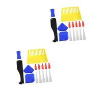 NUOBESTY 30 Pièces Ensemble D'outils De Couture Jointoyer Outil De Grattoir à Coulis Outils De Finition De Calfeutrage Grattoir à Mastic Outil Spatule à Colle Glue Spatule Trousse Abdos