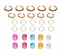 NUOBESTY 30 Pièces Épingles à Cheveux Métalliques Dorées pour Tresses Africaines, Accessoires pour Cheveux Femmes, Anneaux et Manchettes Décoratifs, Kit DIY Mode pour Coiffures Stylées