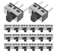 NUOBESTY 30 Pièces Interrupteur à Glissière Ss12d10 2 Positions 3 Broches en Cuivre, Espacement 4,7mm, Hauteur de Poignée 5mm, Commutation Fiable pour Projets DIY et Breadboard
