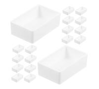NUOBESTY 30 Pièces Palette Box Portable Watercolor Dispenser Case with Plastic Empty Half Pans for Acrylics Painting and Travel