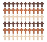 NUOBESTY 300 pendentifs en bois en forme de croix pour cadeaux de fête, chapelet de Pâques, création de bijoux, breloques à suspendre, accessoires de loisirs créatifs