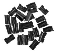 NUOBESTY 32 Pièces Pinces pour étagères en Fil métallique Clips Pinces à Fil étagères pour Mur Placard Manchons de rayonnage en Fil Pince Fixe pour Tube Plastique Black