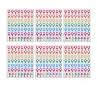NUOBESTY 336 Autocollants de Localisation Autocollants Pointeurs de Carte Auto-adhésifs Résistants Déchirure pour Cours de Géographie et Scrapbooking de Cartes
