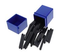 NUOBESTY 36 Pièces Number Punch Set Carbon Steel Metal Stamping Dies with Plastic Case for Educational DIY Craft Home School Use