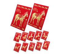 NUOBESTY 360 Pièces Vietnamese Envelopes Year Of The Horse Money Packets For Lunar Year Spring Festival With Multicultural Design