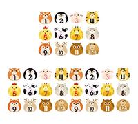 NUOBESTY 36feuilles Stickers Autocollants Animaux Mois Pour Garçon Fille Décalques Adhésifs Pour Capturer De Des Nouveaux-