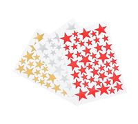 NUOBESTY 3feuilles Autocollant Mural Étoile à Cinq Branches Pour Chambre Décoration Murale Stickers Muraux