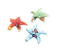 NUOBESTY 3pièces Breloques Verre Étoile De Mer Décoration De Bureau Ornements Animaux Verre Cadeau De Collection Pour Anniversaire Statue De Créature