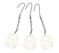 NUOBESTY 3pièces Mangeoire Oiseau Forme de Boule avec Crochet S Mangeoire Décorative pour Oiseaux Sauvages et Petits Oiseaux Extérieur Accessoire Alimentation