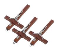 NUOBESTY 3pièces Pendentifs Forme De Croix De Jésus Breloques à Suspendre Décoration Spirituelle Ornements De Foi Chrétienne Pour Fabrication De Colliers Bijoux
