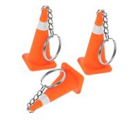 NUOBESTY 3pièces Porte-clés Mini Cônes De Signalisation Silicone Pendentifs Ludiques Pour Sac à Main Et Porte-clés Accessoires Léger Et Résistant Pour Adultes Pour Fêtes Et Cadeaux