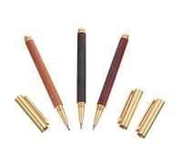 NUOBESTY 3pièces Stylos à Signature Bois De Stylos Ergonomiques Avec Clip Design Unique Et Antidérapant Pour Étudiants Et Enseignants Pour Écriture Et Test