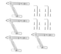 NUOBESTY 4 ensembles Lot de Butées Acier Inoxydable pour Fenêtre à Battant et Coulissante Limiteur Ouverture Sécurisé avec Angle Serrure Robuste pour Maison et Bureau Installation Facile