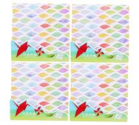 NUOBESTY 4 Paquets Set Papier Origami Carré Motif Aquarelle Coloré Double Face pour Pliage Bricolage Garçon Fille et Décoration