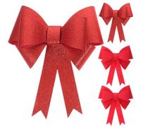 NUOBESTY 4 Pièces Attache-Rideaux de Mariage Rouge en Papier | Décor Nœud Romantique, Ambiance Festive, Chambre et Séance Photo de Noces, Léger et Élégant