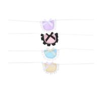 NUOBESTY 4 Pièces Bandanas et Bavoirs pour Petits Animaux Colliers Absorbants Réutilisables pour Chiots Chatons Lapins et Perroquets Accessoires Décoratifs et Imperméables pour Fêtes et
