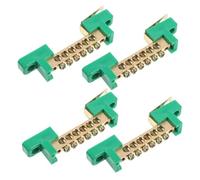 NUOBESTY 4 Pièces Borne de Mise à Terre Cuivre Positions Barrette Conductrice Résistante Chaleur pour Distribution Électrique et Compacte