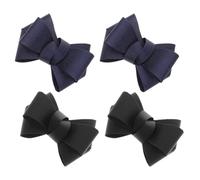 NUOBESTY 4 Pièces Breloque Nœud pour Chaussures, en Tissu | Ruban Grosgrain Texturé, Surface Antidérapante Pvc, Style Minimaliste Élégant, pour Talons Hauts et Bottes
