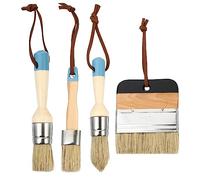 NUOBESTY 4 Pièces Brosse Peinture Pouce pour Peinture Colle avec Manche Bois Pinceau Domestique pour Meubles Et Murs