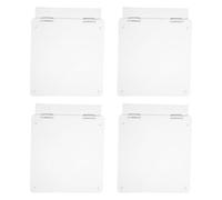 NUOBESTY 4 Pièces Cache-poussière Transparent pour Interrupteur de Thermostat Type 86, Protection Anti-salissure Ultra-mince pour Panneau de Climatisation Centrale, Compatible Système