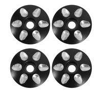 NUOBESTY 4 Pièces Capuchon de Potence Vélo en Alliage D'aluminium Noir | Tube de Fourche Frontale 28,6mm, Forme Ergonomique Légère, Réduit les Vibrations, Étanche